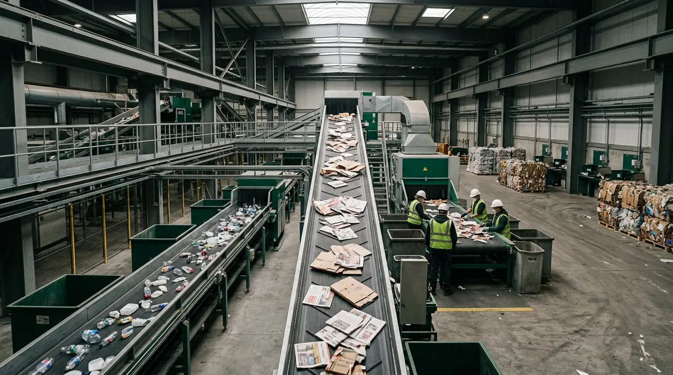 Sorting lines inside a material recovery facility